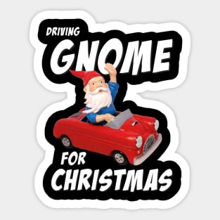 Driving Gnome Sticker